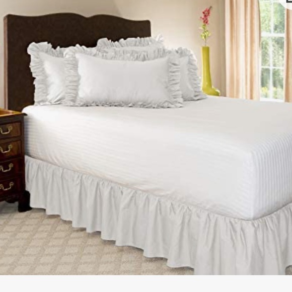 Harmony lane white Ruffle bed skirt - Picture 2 of 5